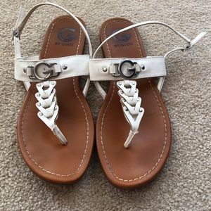 White Guess Sandals